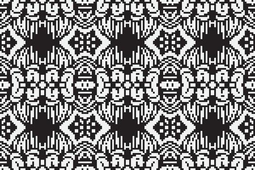 Nordic pattern Seamless Scandinavian pattern Motif embroidery, Pixel Ikat embroidery Design for Print scarf hijab pattern kerchief Pixel Ikat Silk kurti model mughal patterns vector