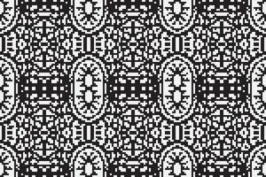 Nordic pattern Seamless Mughal architecture Motif embroidery, Pixel Ikat embroidery Design for Print egyptian pattern tibetan mandala bandanna vector