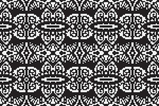 Silk fabric Patola sari Pattern Seamless Scandinavian pattern Motif embroidery, Pixel Ikat embroidery Design for Print scandinavian pattern saree ethnic nativity gypsy pattern vector