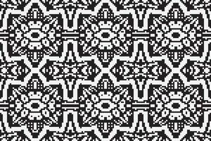 Silk fabric Patola sari Pattern Seamless Scandinavian pattern Motif embroidery, Pixel Ikat embroidery Design for Print tie dyeing pillowcase sambal puri kurti mughal architecture vector