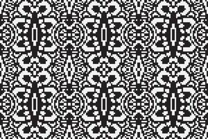 Motif folklore pattern Seamless Scandinavian pattern Motif embroidery, Pixel Ikat embroidery Design for Print tie dyeing pillowcase sambal puri kurti mughal architecture vector