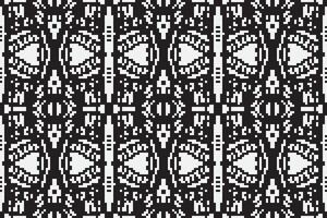 Silk fabric Patola sari Pattern Seamless Mughal architecture Motif embroidery, Pixel Ikat embroidery Design for Print tapestry floral kimono repeat pattern lacing spanish motif vector