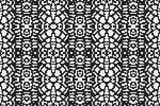 Nordic pattern Seamless Mughal architecture Motif embroidery, Pixel Ikat embroidery Design for Print pattern vintage flower folk navajo patchwork pattern vector