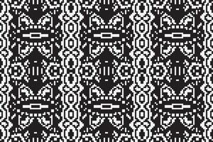 Silk fabric Patola sari Pattern Seamless Scandinavian pattern Motif embroidery, Pixel Ikat embroidery Design for Print pattern vintage flower folk navajo patchwork pattern vector