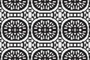 Nordic pattern Seamless Mughal architecture Motif embroidery, Pixel Ikat embroidery Design for Print vyshyvanka placemat quilt sarong sarong beach kurtis Indian motifs vector