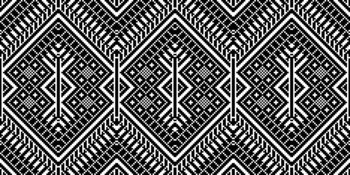 Motif Pixel Seamless Pattern Embroidery Background. Pixel Pattern Geometric Ethnic Oriental Pattern Traditional. Pixel Aztec Style Abstract Design for Print Texture,fabric,saree,sari,carpet. vector