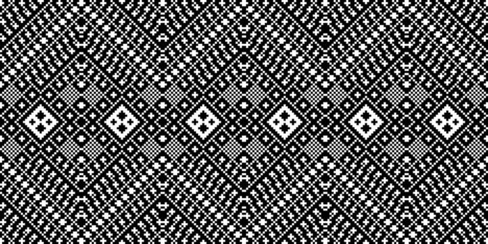 Pixel Seamless Pattern Embroidery Background. Pixel Triangle Geometric Ethnic Oriental Pattern traditional.aztec Style Abstract design for Texture,fabric,clothing,wrapping,sarong. vector