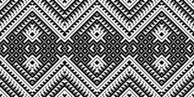 Motif Pixel Seamless Pattern Embroidery Background. Pixel Stripes Geometric Ethnic Oriental Pattern traditional.aztec Style Abstract design for Texture,fabric,clothing,wrapping,sarong. vector