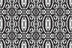 Navajo pattern Seamless Mughal architecture Motif embroidery, Pixel Ikat embroidery Design for Print tapestry floral kimono repeat pattern lacing spanish motif vector