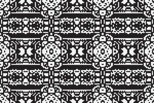 Nordic pattern Seamless Scandinavian pattern Motif embroidery, Pixel Ikat embroidery Design for Print scandinavian pattern saree ethnic nativity gypsy pattern vector