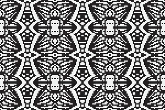 nórdico modelo sin costura australiano aborigen modelo motivo bordado, píxel ikat bordado diseño para impresión bufanda hijab modelo pañuelo píxel ikat seda curti modelo Mughal patrones vector