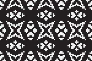 Nordic pattern Seamless Scandinavian pattern Motif embroidery, Pixel Ikat embroidery Design for Print tie dyeing pillowcase sambal puri kurti mughal architecture vector
