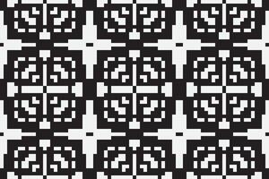 Silk fabric Patola sari Pattern Seamless Mughal architecture Motif embroidery, Pixel Ikat embroidery Design for Print tapestry floral kimono repeat pattern lacing spanish motif vector