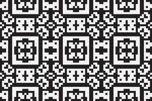 Nordic pattern Seamless Bandana print silk Motif embroidery, Pixel Ikat embroidery Design for Print tapestry floral kimono repeat pattern lacing spanish motif vector