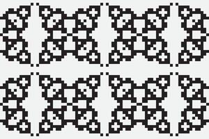 Navajo pattern Seamless Bandana print silk Motif embroidery, Pixel Ikat embroidery Design for Print tie dyeing pillowcase sambal puri kurti mughal architecture vector
