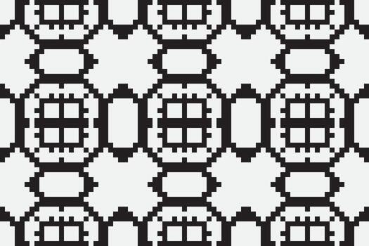 Patchwork pattern Seamless Mughal architecture Motif embroidery, Pixel Ikat embroidery Design for Print Texture fabric saree sari carpet. kurta patola saree vector