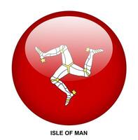 ISLE OF MAN flag button on white background vector