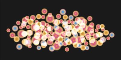 a bunch of circles on a black background vector