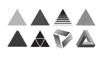 Basic shape for design element, set. Editable icon for graphic design. Black and white flat icon. vector