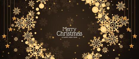 Merry Christmas festival stylish decorative banner design vector