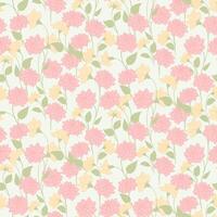 Blooming summer wild meadow seamless pattern on a light background. Abstract artistic branches with ditsy flowers, small leaves, tiny buds printing. hand drawing sketch. Template for designs vector