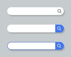 Search bar icon with shadow. Browsing concept vector