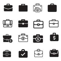 briefcase icon set vector
