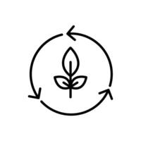 leaf recycle ecology concept icon vector