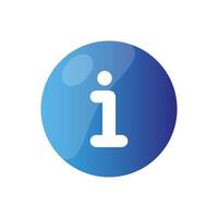 information icon on blue button vector