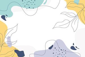 Hand drawn abstract shapes background vector