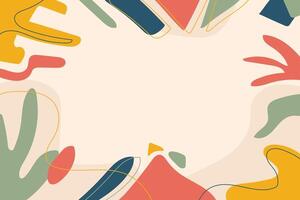 Hand drawn abstract shapes background vector