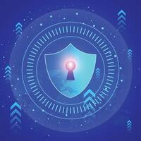 Security shield Up,Down Growth Arrow, economic growth graph chart. Business strategy, Digita vector