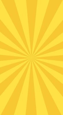 Yellow vertical banner with Sun rays, cellphone background, lines background, light