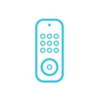 TV remote control icon. Isolated on white background. From blue icon set. vector