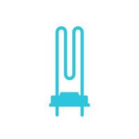 New washing machine heater. Isolated on white background. From blue icon set vector