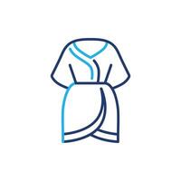 bathrobe colored line icon design good for web or mobile app vector