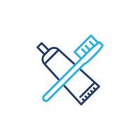 tooth paste colored line icon design good for web or mobile app vector