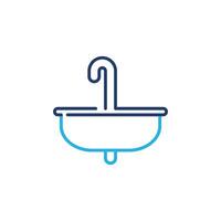 sink colored line icon design good for web or mobile app vector