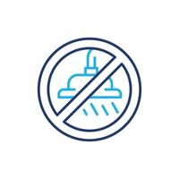 no shower colored line icon design good for web or mobile app vector