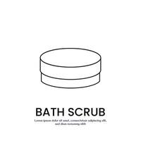 body scrub thin outline icon design good for web or mobile app vector