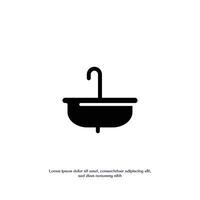 sink solid icon design good for web or mobile app vector