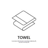 towel thin outline icon design good for web or mobile app vector