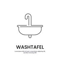 sink thin outline icon design good for web or mobile app vector