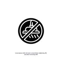 no shower solid icon design good for web or mobile app vector