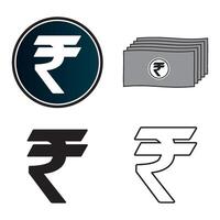 Rupee currency icon vector