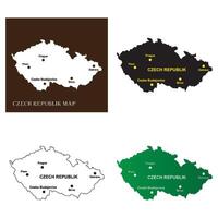 Czech map icon vector