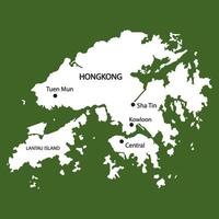 Hong Kong map design vector