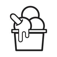 ice cream icon vector