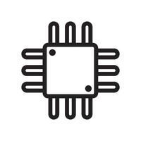 processor chip icon vector