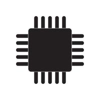 processor chip icon vector